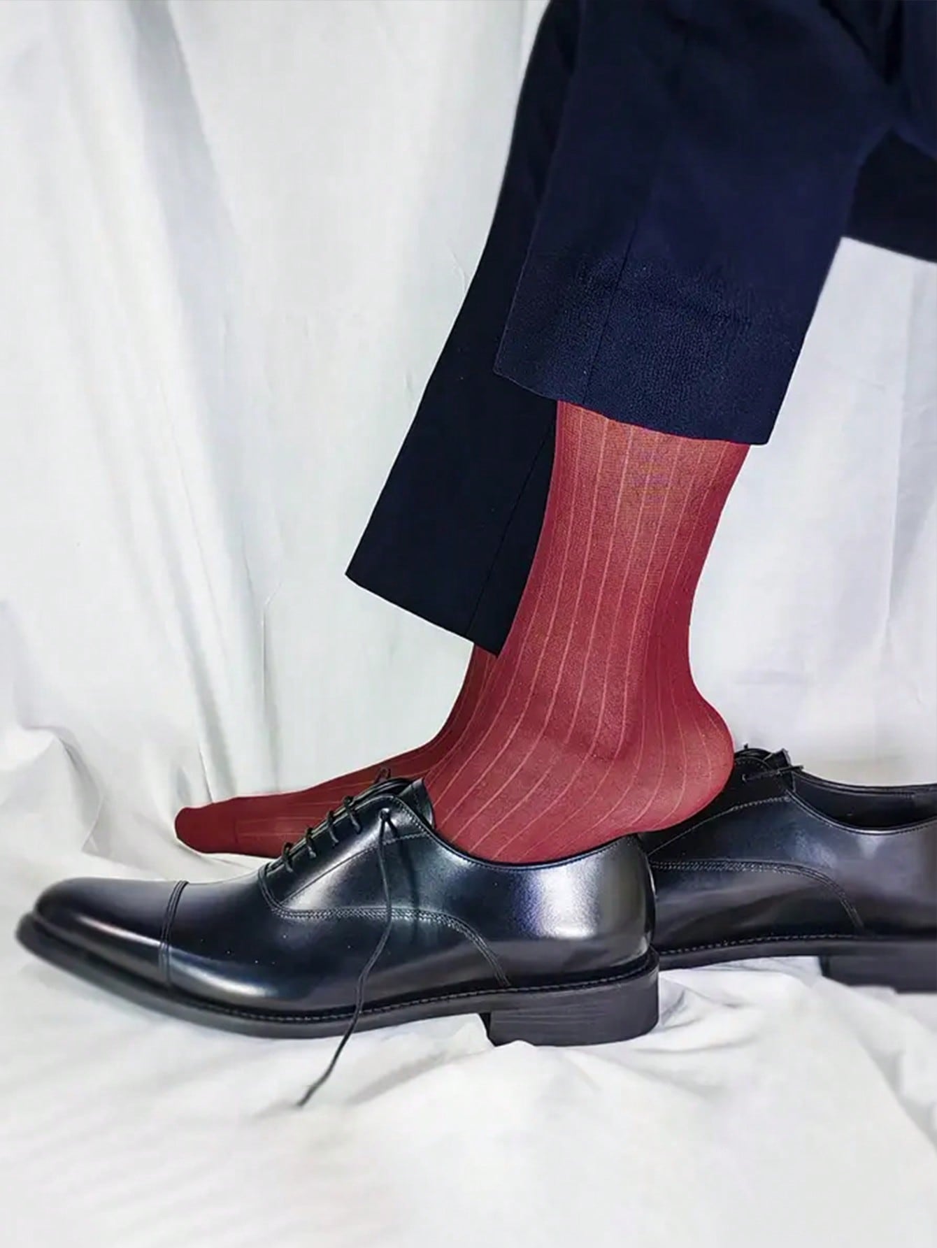 Men Formal Wear All Black - 1 Par de Meias Sociais Masculinas