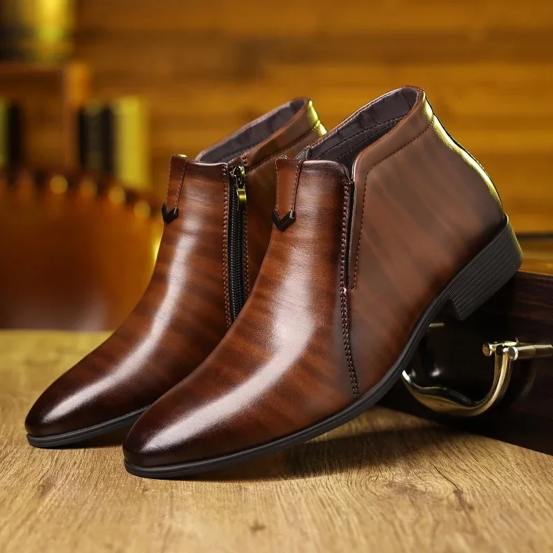 Botas masculinas de luxo moda  - Men Formal Wear With Boots avaliação e preço