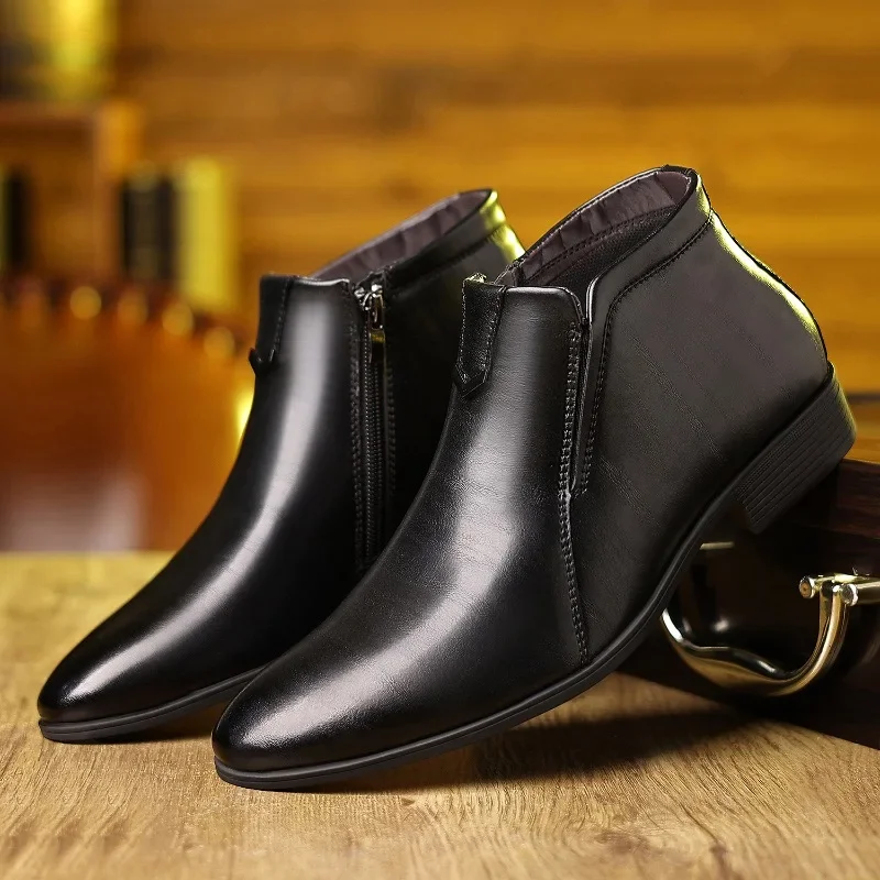 Botas masculinas de luxo moda  - Men Formal Wear With Boots avaliação e preço