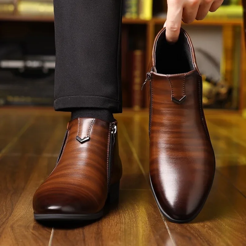 Botas masculinas de luxo moda  - Men Formal Wear With Boots avaliação e preço