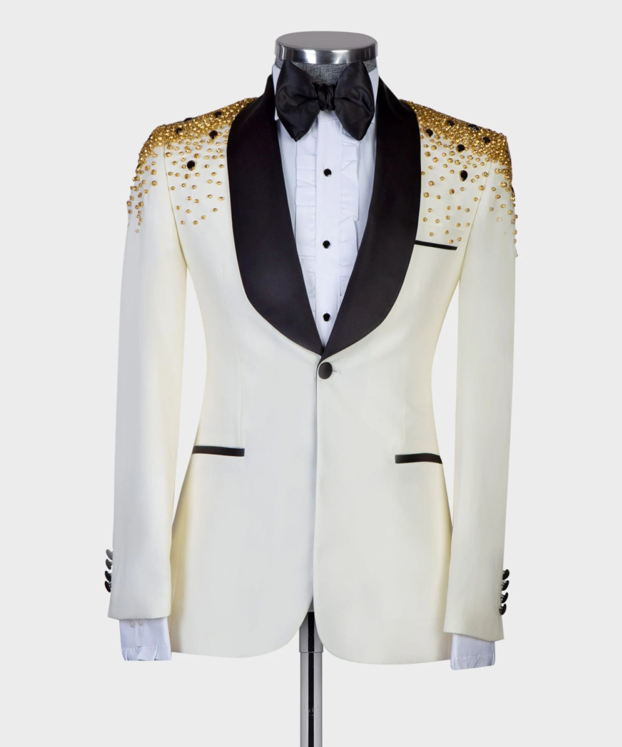Homem de luxo cristais frisado - Men Formal Wear Modern avaliação e preço