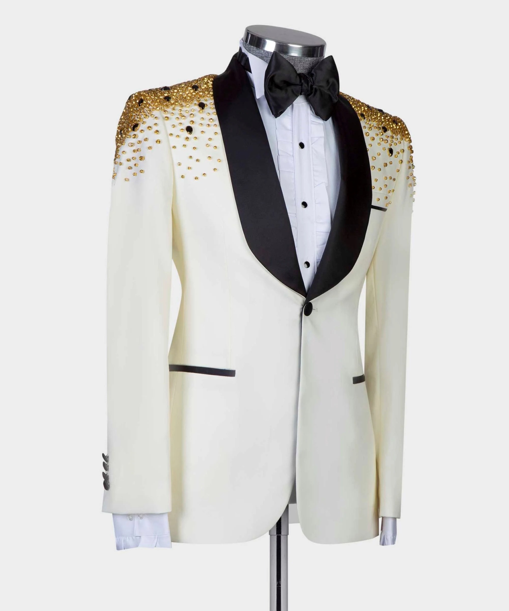 Homem de luxo cristais frisado - Men Formal Wear Modern avaliação e preço