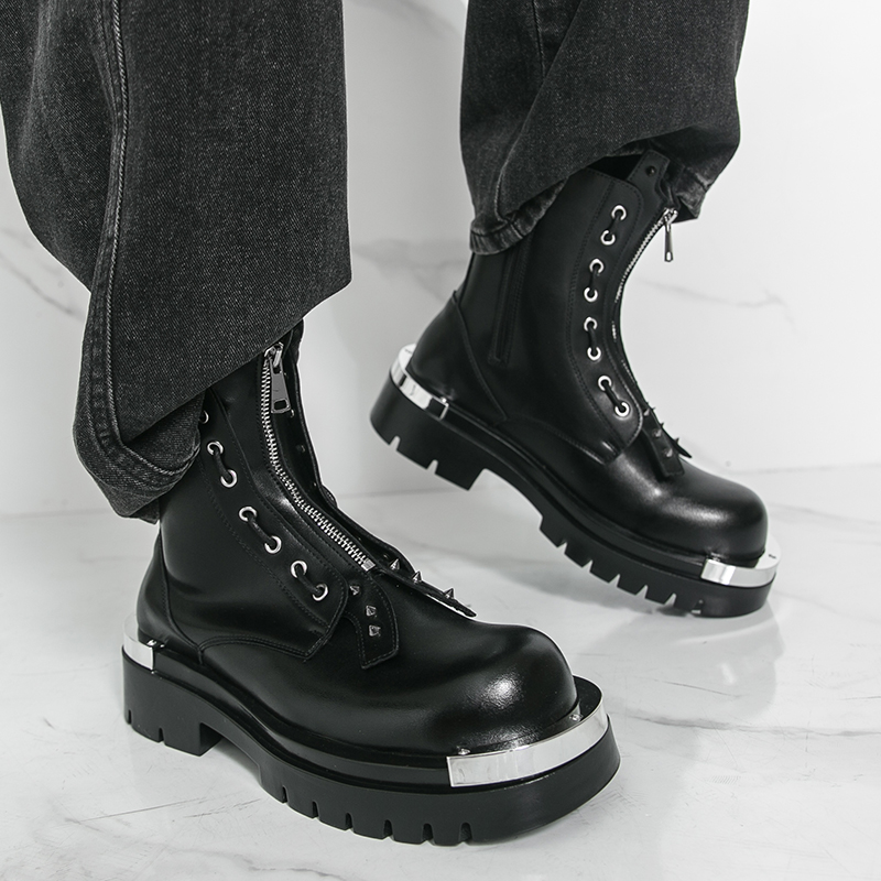 Botas de sola grossa masculina - Men Formal Wear With Boots avaliação e preço